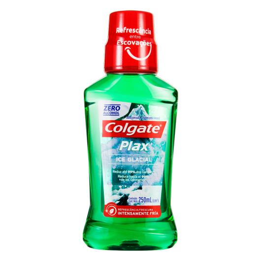 Enxaguante Bucal Zero Álcool Ice Glacial Colgate Plax Frasco 250ml - Imagem em destaque