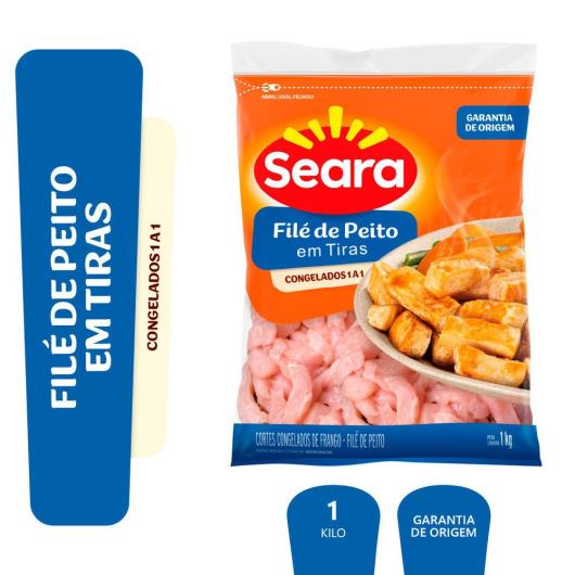 Filé de peito em tiras Seara IQF 1kg - Imagem em destaque