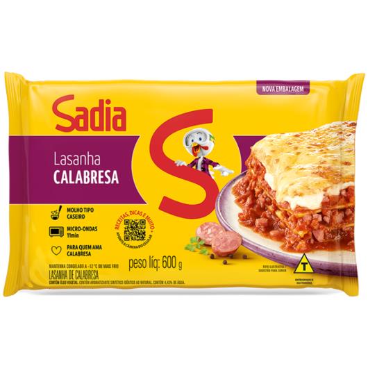 Lasanha congelada Sadia Calabresa 600g - Imagem em destaque