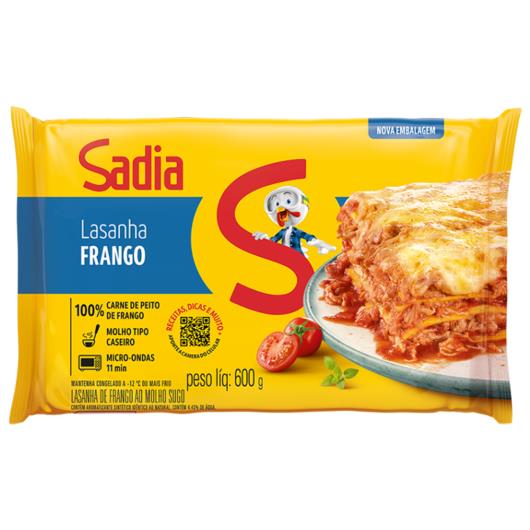 Lasanha congelada Sadia de frango ao molho sugo 600g - Imagem em destaque