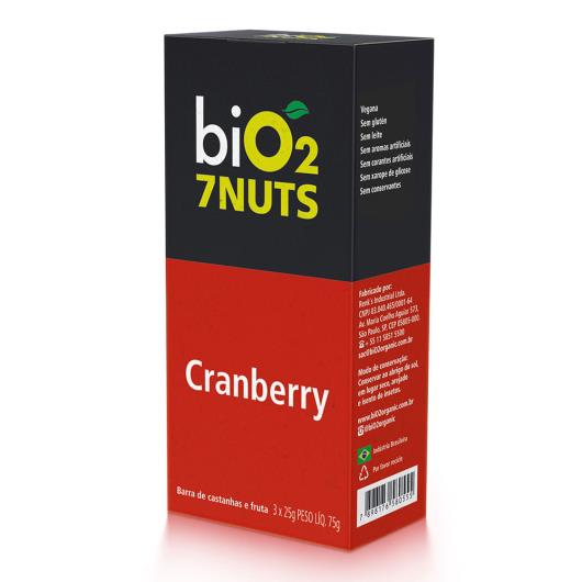 Barra Bio2 7Nuts Cranberry + Castanhas 75g - Imagem em destaque