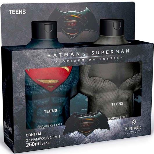 Shampoo Biotropic 2em1 250ml cada Batman vs Superman - Imagem em destaque