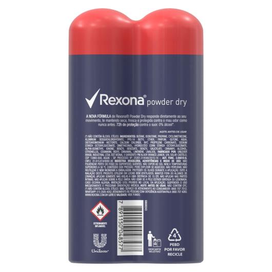Desodorante Antitranspirante Aerosol Feminino Rexona Powder Dry 72 Horas 2 X 150ml - Imagem em destaque
