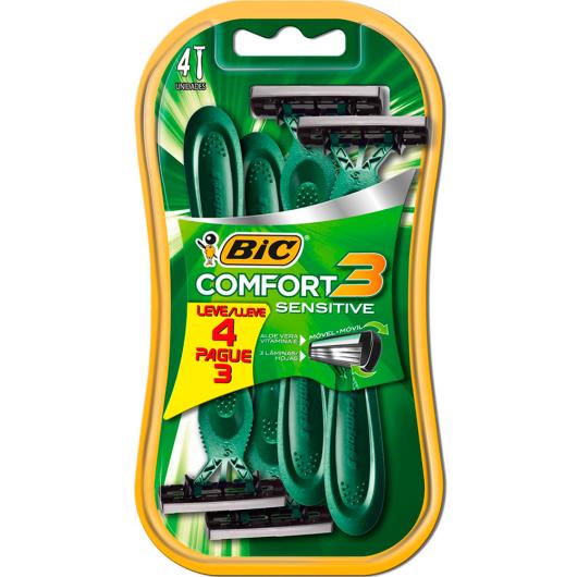 Aparelho de Barbear Bic Comfort 3 Sensitive Leve 4 Pague 3 - Imagem em destaque