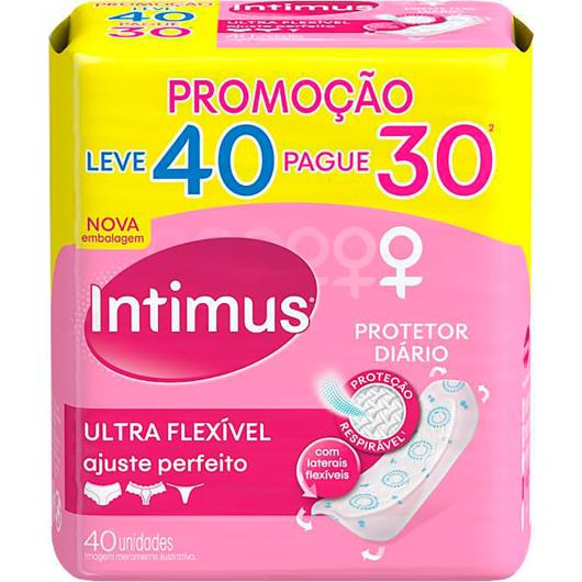 Protetor Diário INTIMUS Ultra Flexível -  40 unidades - Imagem em destaque