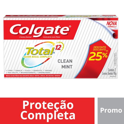 Kit Creme Dental Total 12 Colgate 90g 25% com 2 unidades - Imagem em destaque