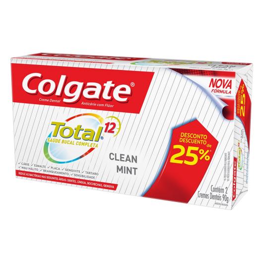 Kit Creme Dental Total 12 Colgate 90g 25% com 2 unidades - Imagem em destaque