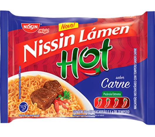 Macarrão Instantâneo  Nissin Lamen Hot Carne 85g - Imagem em destaque