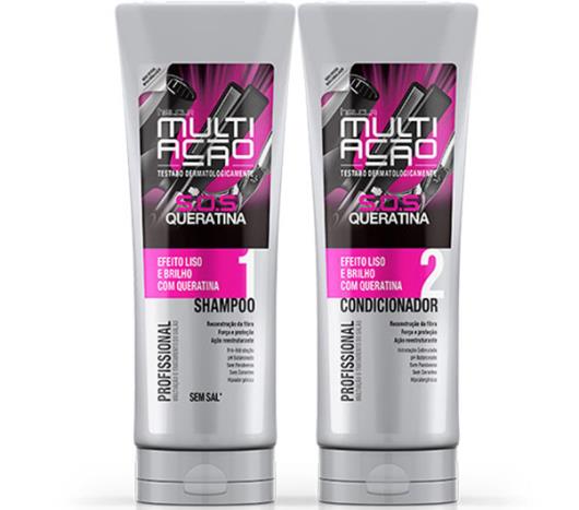 Shampoo+Condicionador Helcla Multi Ação S.O.S Queratina Preço Especial(400ml shampoo+200ml condicionador) - Imagem em destaque