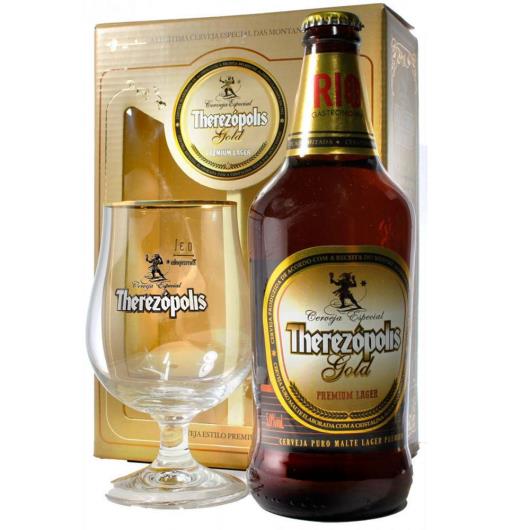 Cerveja Therezópolis Gold 600ml + 1 Taça - Imagem em destaque