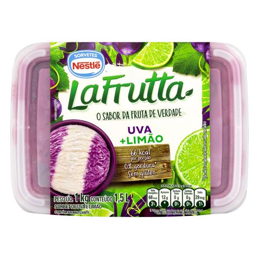 Sorvete Uva e Limão La Frutta Pote 1,5L - Imagem em destaque
