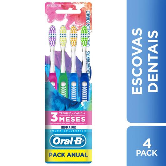 Escova Dental Oral-B Indicator Color Collection 4 unidades - Imagem em destaque