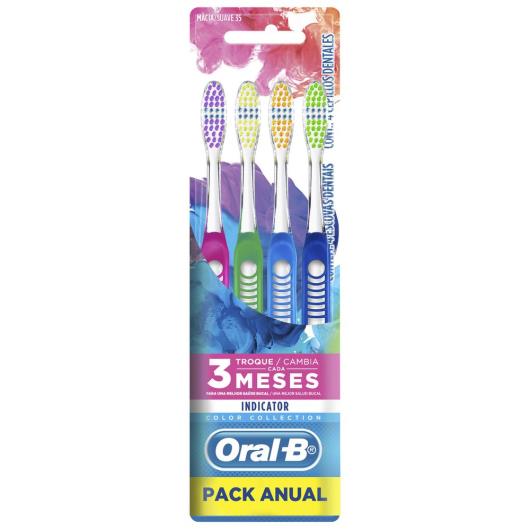 Escova Dental Oral-B Indicator Color Collection 4 unidades - Imagem em destaque