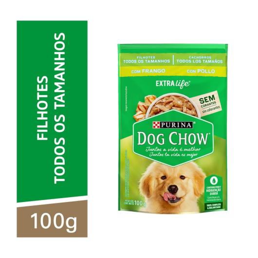 NESTLÉ® PURINA® DOG CHOW® ExtraLife® Ração Úmida para Cães Filhotes de Todos os Tamanhos Frango 100g - Imagem em destaque