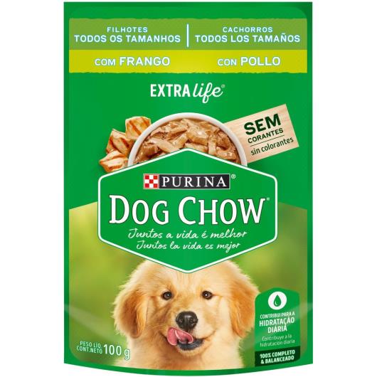 NESTLÉ® PURINA® DOG CHOW® ExtraLife® Ração Úmida para Cães Filhotes de Todos os Tamanhos Frango 100g - Imagem em destaque