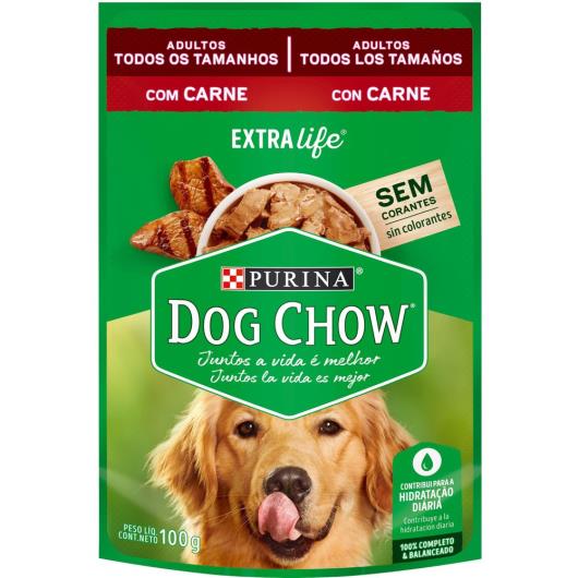 Ração Úmida DOG CHOW Cães Adultos Carne 100g - Imagem em destaque