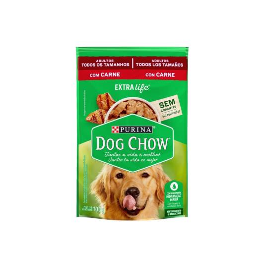 Ração Úmida DOG CHOW Cães Adultos Carne 100g - Imagem em destaque