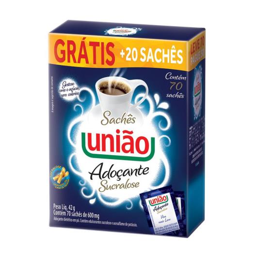 Adoçante União Sucralose Leve 70 Pague 60 Sachê 42g - Imagem em destaque