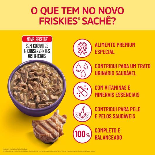 Ração Úmida Gatos Adultos FRISKIES Cordeiro 85g - Imagem em destaque