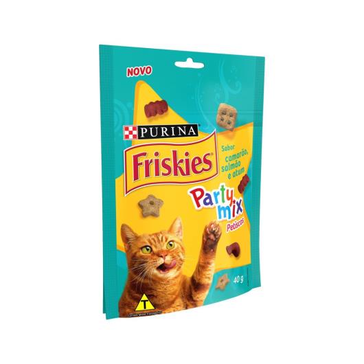 NESTLÉ® PURINA® FRISKIES® PARTY MIX Petisco para Gatos Adultos Camarão, Salmão e Atum 40g - Imagem em destaque