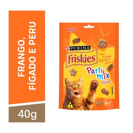 Petisco para gatos frango fígado e peru Friskies 40g - Imagem em destaque