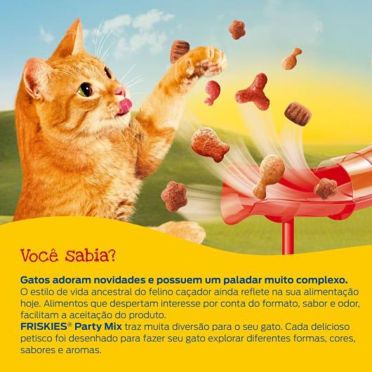 NESTLÉ® PURINA® FRISKIES® PARTY MIX Petisco para Gatos Adultos Frango, Fígado e Peru 40g - Imagem em destaque