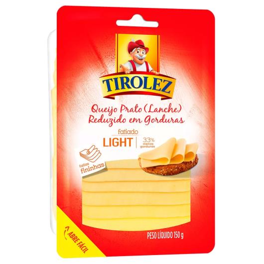 Queijo Prato Light Fatiado Tirolez 150g - Imagem em destaque