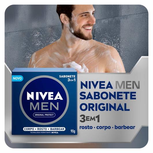 SABONETE NIVEA 3 EM 1 PROTECT MEN 90g - Imagem em destaque