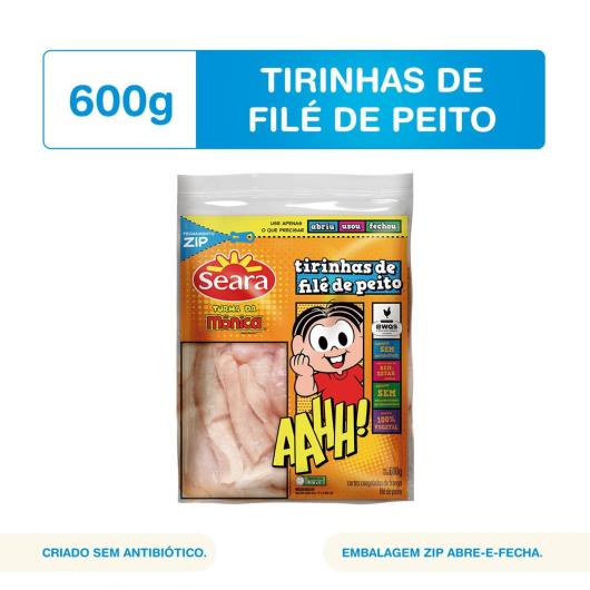 Tirinhas de filé de peito Seara turma da Mônica IQF 600g - Imagem em destaque