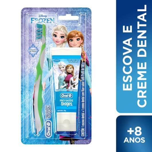 Escova + Creme Dental 100g Stages Frozen - Imagem em destaque