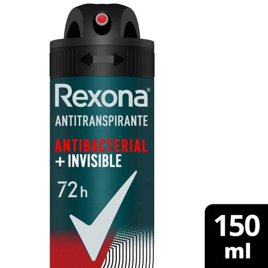 Desodorante Rexona Men Antibacterial + Invisible 150ml - Imagem em destaque