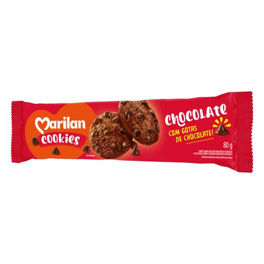 Biscoito Cookie Chocolate com Gotas de Chocolate Marilan Pacote 80g - Imagem em destaque