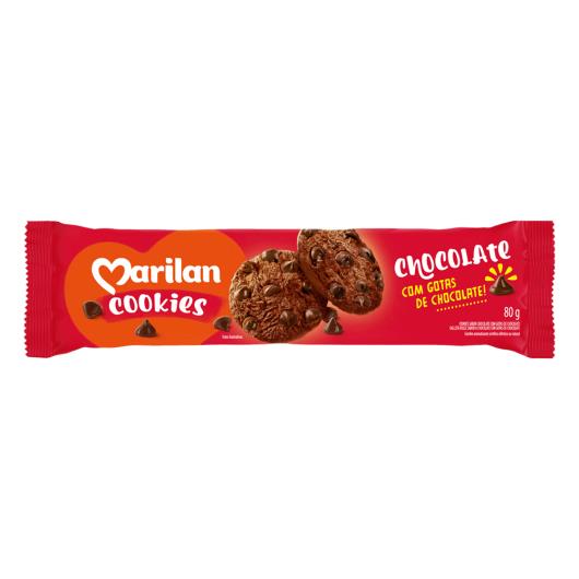 Biscoito Cookie Chocolate com Gotas de Chocolate Marilan Pacote 80g - Imagem em destaque
