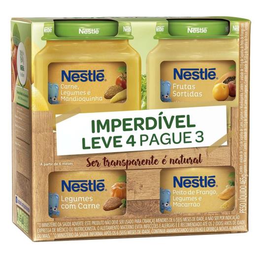 Kit Papinhas Nestlé Sabores Sortidos Leve 4 e Pague 3 465g - Imagem em destaque