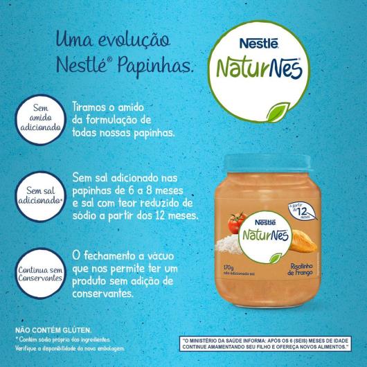 Papinha Nestlé Naturnes Risotinho de Frango 170g - Imagem em destaque