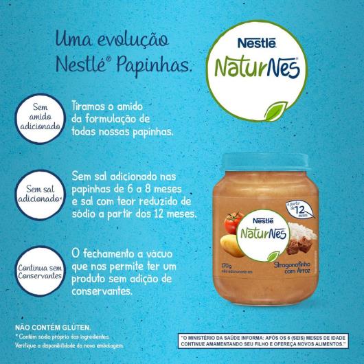 Papinha Nestlé Naturnes Strogonofinho com Arroz 170g - Imagem em destaque