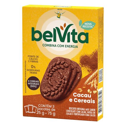 Biscoito BelVita Cacau e Cereais multipack 75g - Imagem em destaque