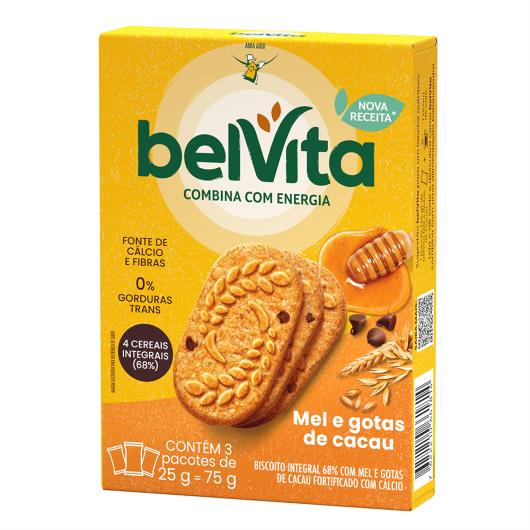 Biscoito BelVita Mel e Gotas de Chocolate Multipack 75g - Imagem em destaque