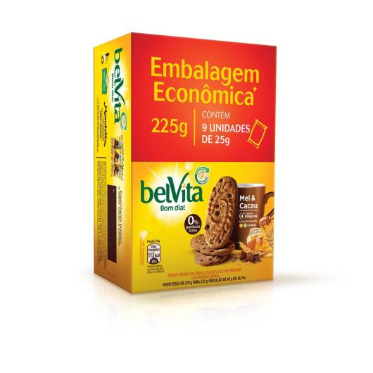 Biscoito integral mel e cacau Belvita 225g - Imagem em destaque