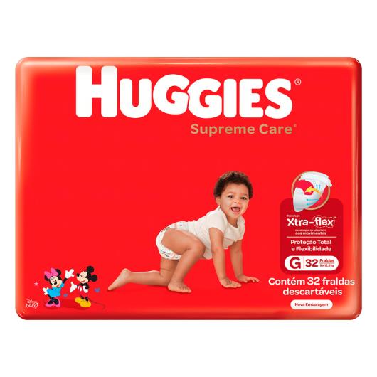 Fralda Descartável Infantil Huggies Supreme Care G Pacote 32 Unidades - Imagem em destaque
