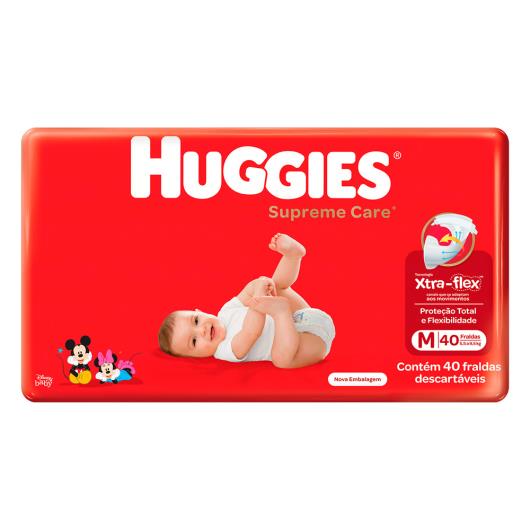 Fralda Descartável Infantil Huggies Supreme Care M Pacote 40 Unidades - Imagem em destaque