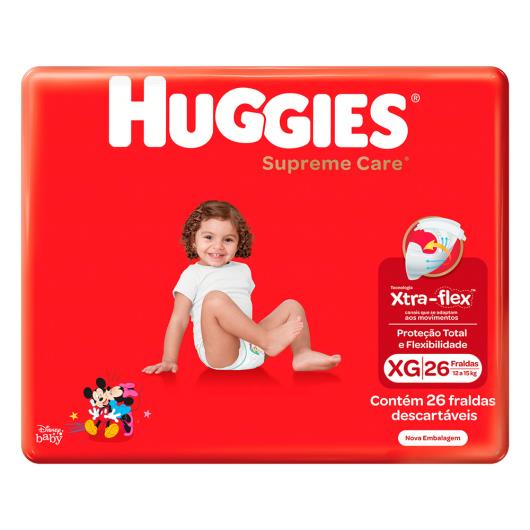 Fralda Descartável Infantil Huggies Supreme Care XG Pacote 26 Unidades - Imagem em destaque