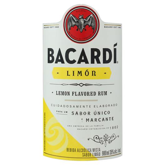 Rum Nacional Flavored Limón Bacardi Garrafa 980ml - Imagem em destaque