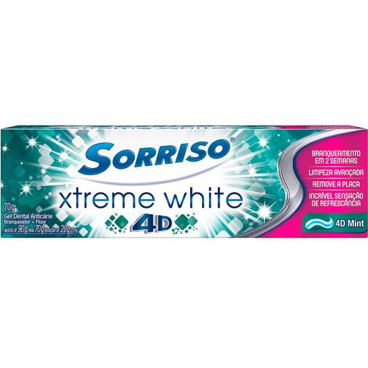 Creme dental adulto 4D Xtreme white Sorriso 70g - Imagem em destaque