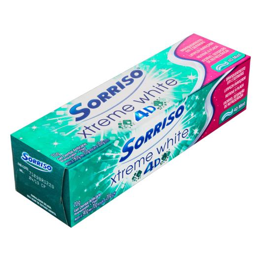 Gel Dental Branqueador Mint Sorriso Xtreme White 4D Caixa 70g - Imagem em destaque