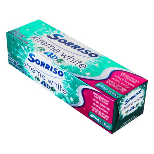 Gel Dental Branqueador Mint Sorriso Xtreme White 4D Caixa 70g - Imagem em destaque