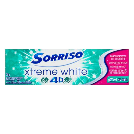 Gel Dental Branqueador Mint Sorriso Xtreme White 4D Caixa 70g - Imagem em destaque