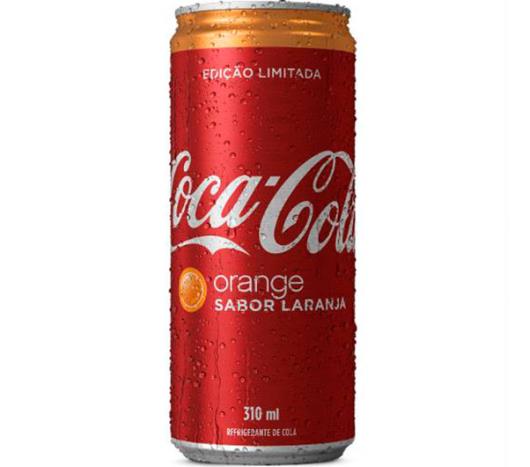 Refrigerante laranja Coca Cola lata 310ml - Imagem em destaque