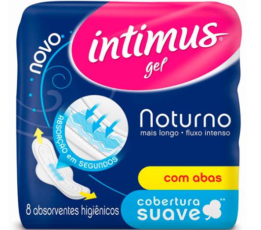 Absorvente noturno extra proteção com aba Intimus 1uns - Imagem em destaque