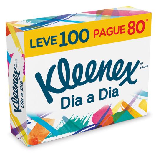 Lenço papel Suave sem perfume Kleenex Leve 100 Pague 80 unidades - Imagem em destaque